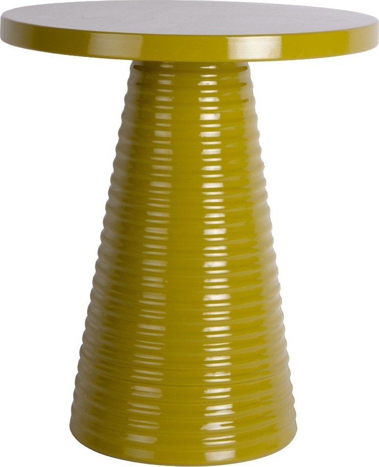 Kovový kulatý odkládací stolek ø 40 cm Catania Ribbed – Leitmotiv Leitmotiv
