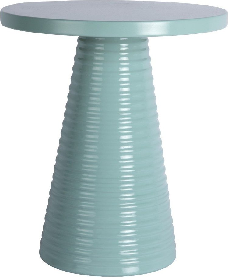 Kovový kulatý odkládací stolek ø 40 cm Catania Ribbed – Leitmotiv Leitmotiv