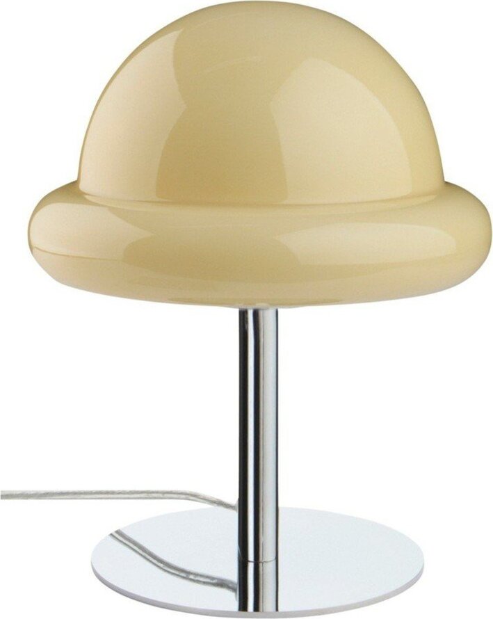 Krémová/v leskle stříbrné barvě stolní lampa z opálového skla (výška 26 cm) Bubba – Jotex Jotex