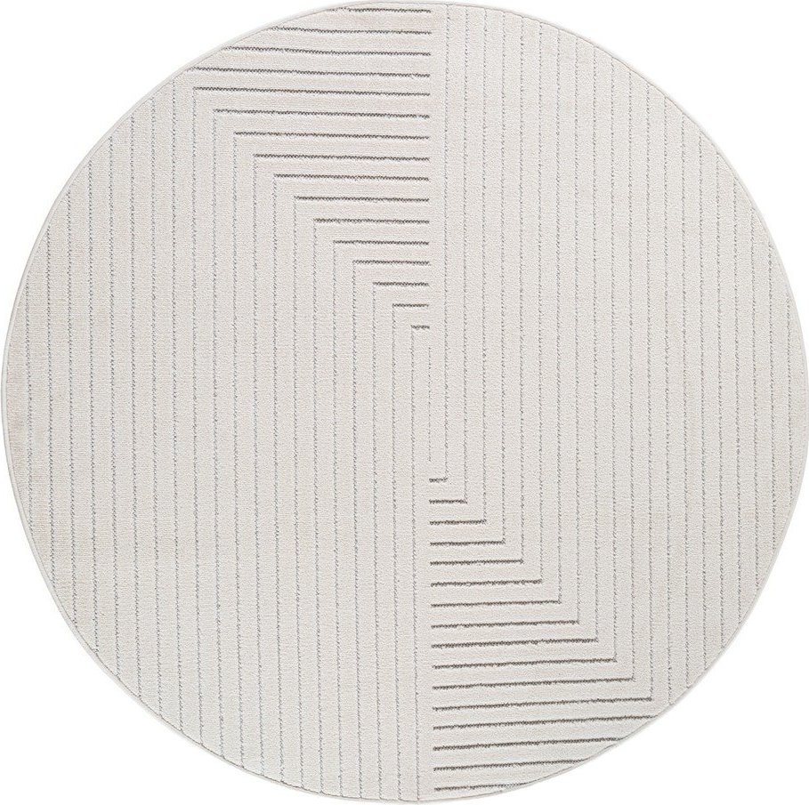 Krémový kulatý vnitřní a venkovní koberec ø 80 cm Nova 1202 – Ayyildiz Carpets Ayyildiz Carpets