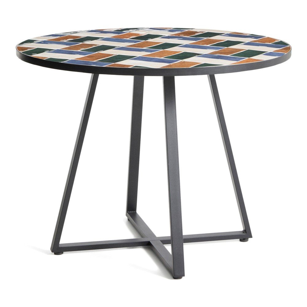 Kulatý zahradní jídelní stůl s keramickou deskou ø 120 cm Tella – Kave Home Kave Home
