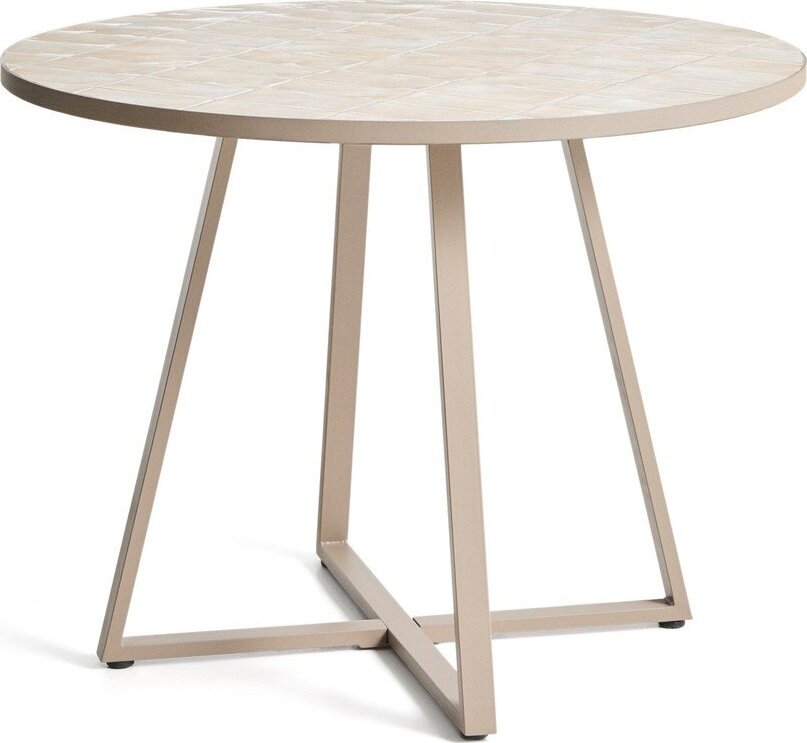 Kulatý zahradní jídelní stůl s keramickou deskou ø 120 cm Tella – Kave Home Kave Home