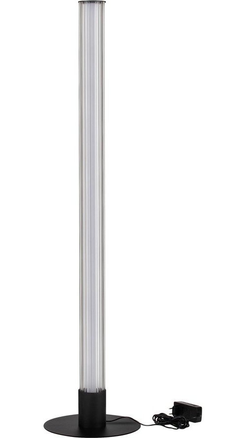 Matně černá hliníková LED stmívatelná stojací lampa se skleněným stínidlem (výška 130 cm) Glovia – Nova Luce Nova Luce