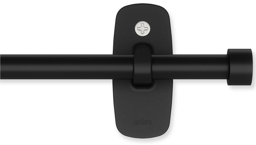 Matně černá ocelová roztažitelná garnýž 71 - 121 cm Adhera – Umbra Umbra