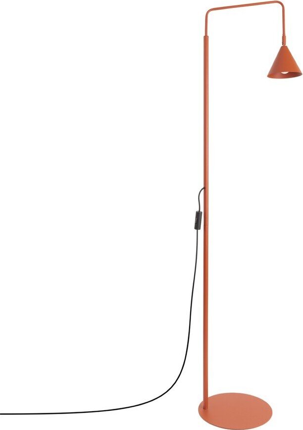 Ocelová stojací lampa s ohybatelnou konstrukcí v cihlové barvě (výška 165 cm) Zylo – Sollux Sollux