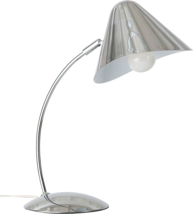 Ocelová stolní lampa s ohybatelnou konstrukcí v leskle stříbrné barvě (výška 40 cm) Nathan – Ellos Home Ellos Home