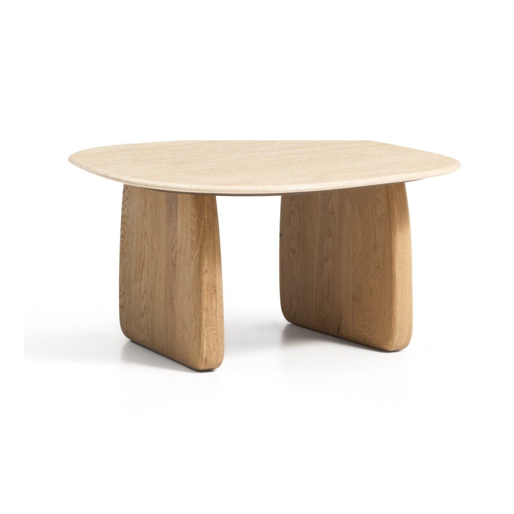 Odkládací stolek s deskou z kamene 70x71 cm Pirita – Kave Home Kave Home