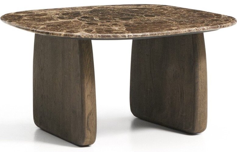 Odkládací stolek s mramorovou deskou 70x71 cm Pirita – Kave Home Kave Home