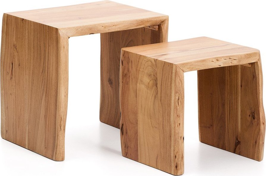 Odkládací stolky v sadě 2 ks z masivu akácie 40x50 cm Lomiri – Kave Home Kave Home