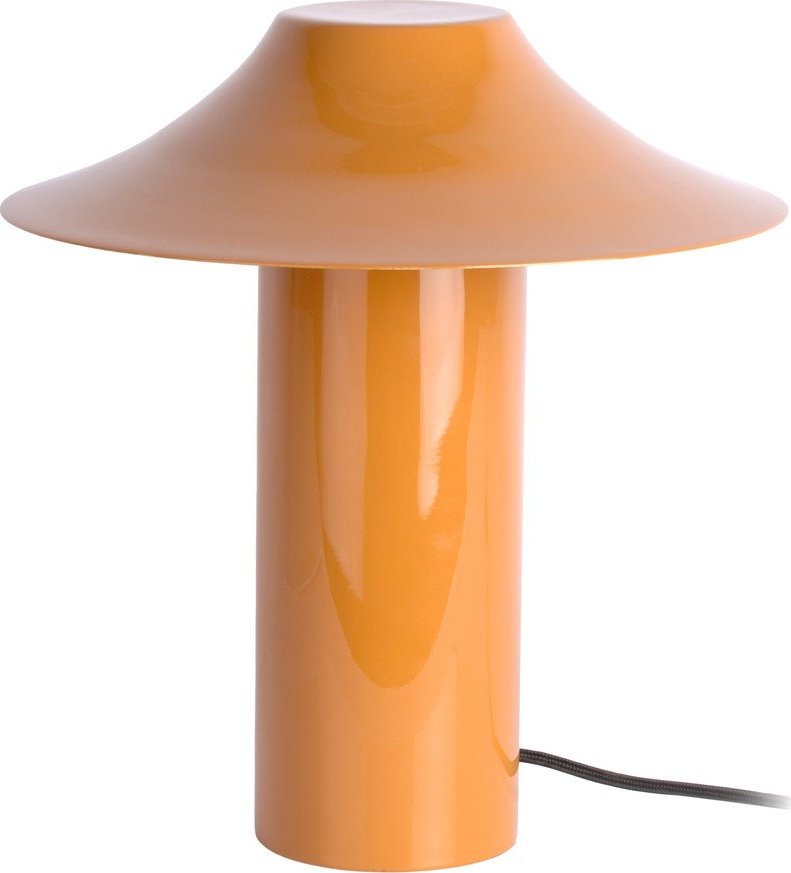 Oranžová kovová stolní lampa (výška 32 cm) Catania Trapeze – Leitmotiv Leitmotiv