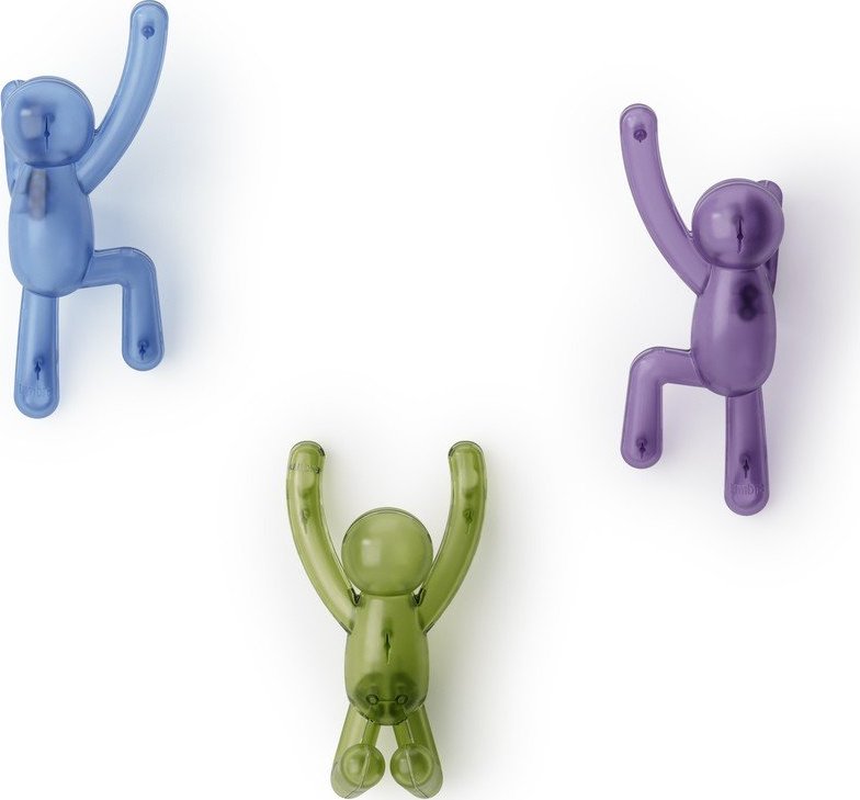 Plastové háčky v sadě 3 ks bez vrtání Buddy – Umbra Umbra
