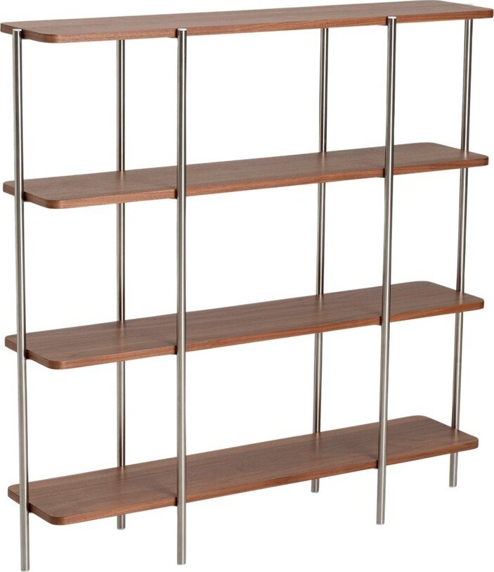 Regál v dekoru ořechu v tmavě přírodní barvě 120x120x30 cm Lyllo – Ellos Home Ellos Home