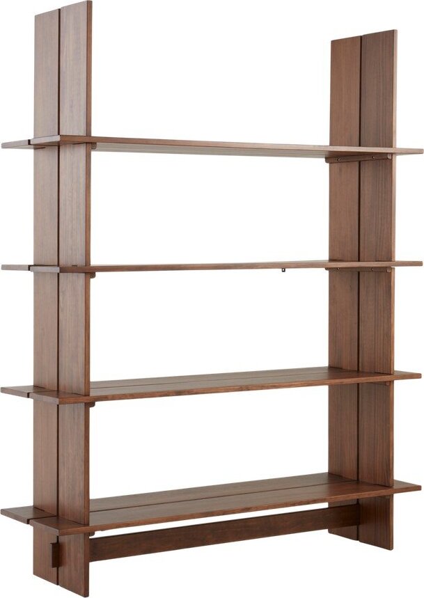 Regál z borovicového dřeva v tmavě přírodní barvě 140x180x40 cm Tottori – Jotex Jotex