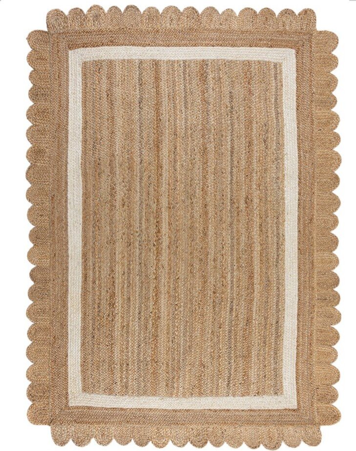 Ručně tkaný jutový koberec v přírodní barvě/slonovinový 160x230 cm Grace White – Flair Rugs Flair Rugs