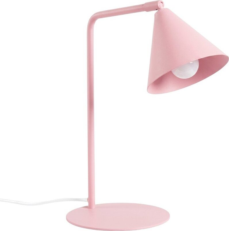 Růžová ocelová stolní lampa s ohybatelnou konstrukcí (výška 35 cm) Zylo – Sollux Sollux