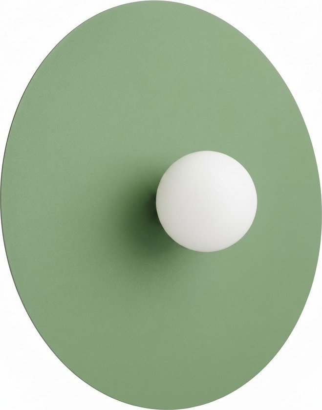 Šalvějově zelené kovové nástěnné svítidlo ø 50 cm AKE – Thoro Thoro