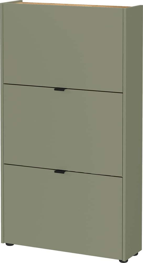 Šalvějově zelený výklopný botník 71x127x22 cm Ameca – Germania Germania