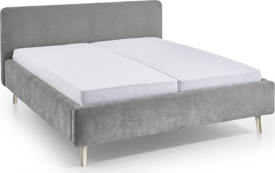 Šedá čalouněná dvoulůžková postel bez roštu 180x200 cm Mattis – Meise Möbel Meise Möbel