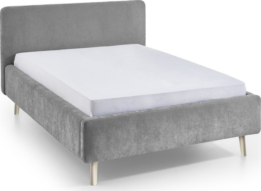 Šedá čalouněná dvoulůžková postel s roštem 120x200 cm Mattis – Meise Möbel Meise Möbel