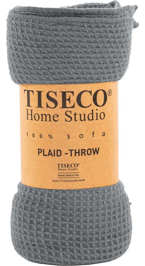 Šedý přehoz Tiseco Home Studio Mini Waffle