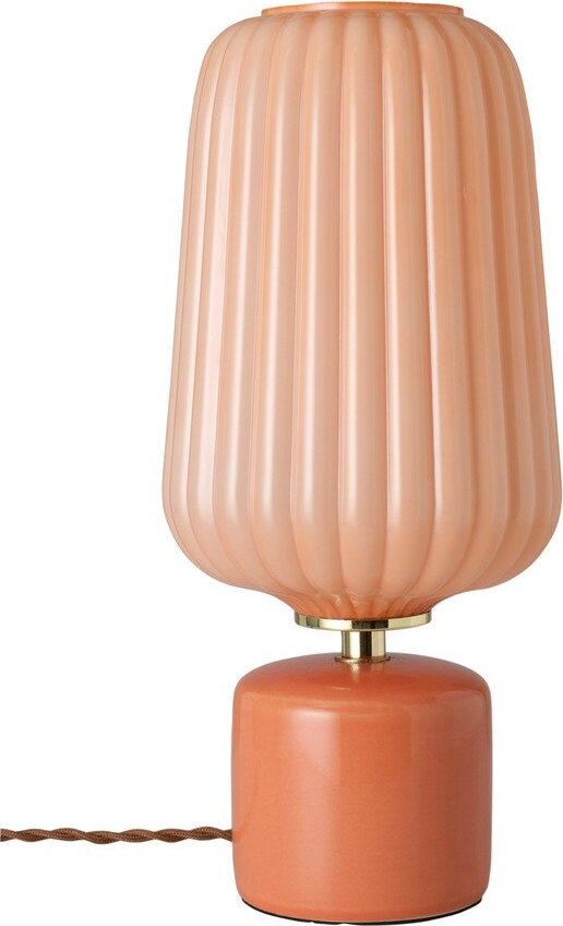 Skleněná stolní lampa v lososové barvě (výška 40 cm) Daria – Ellos Home Ellos Home