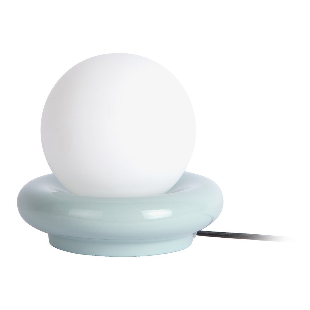 Světle modrá keramická stolní lampa (výška 19 cm) Catania Ring – Leitmotiv Leitmotiv