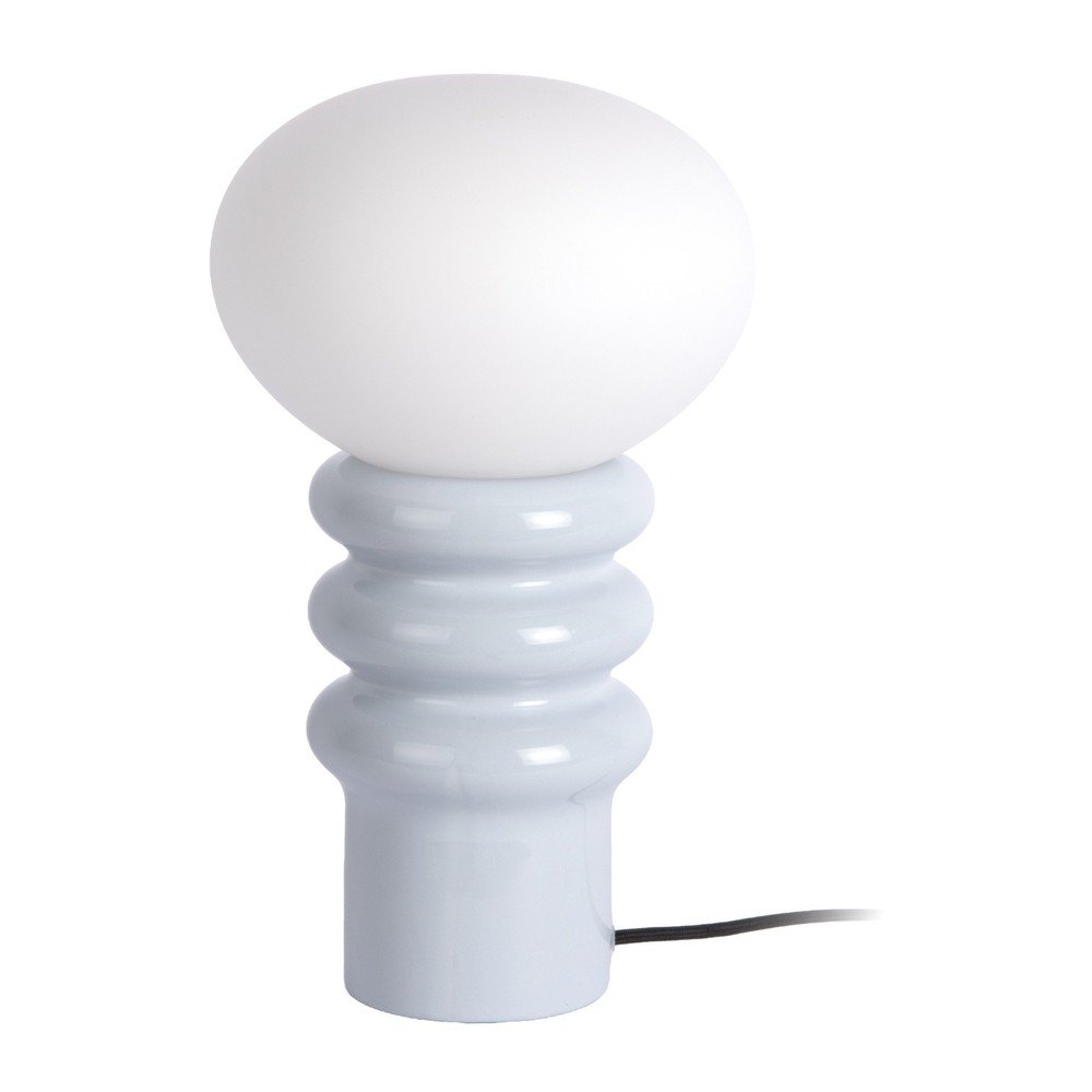 Světle modrá keramická stolní lampa (výška 33