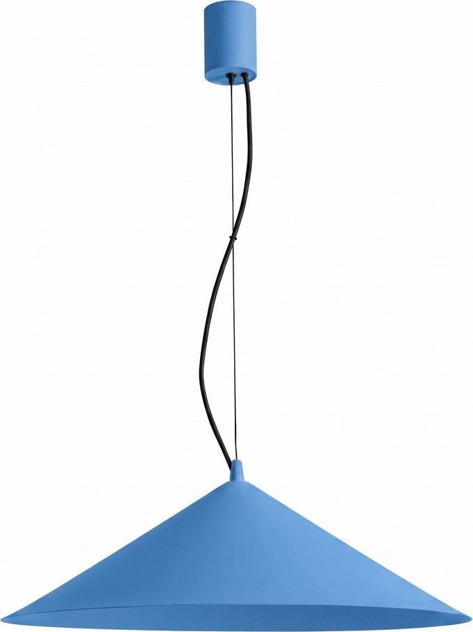 Světle modré kovové LED závěsné svítidlo ø 50 cm FINT – Thoro Thoro