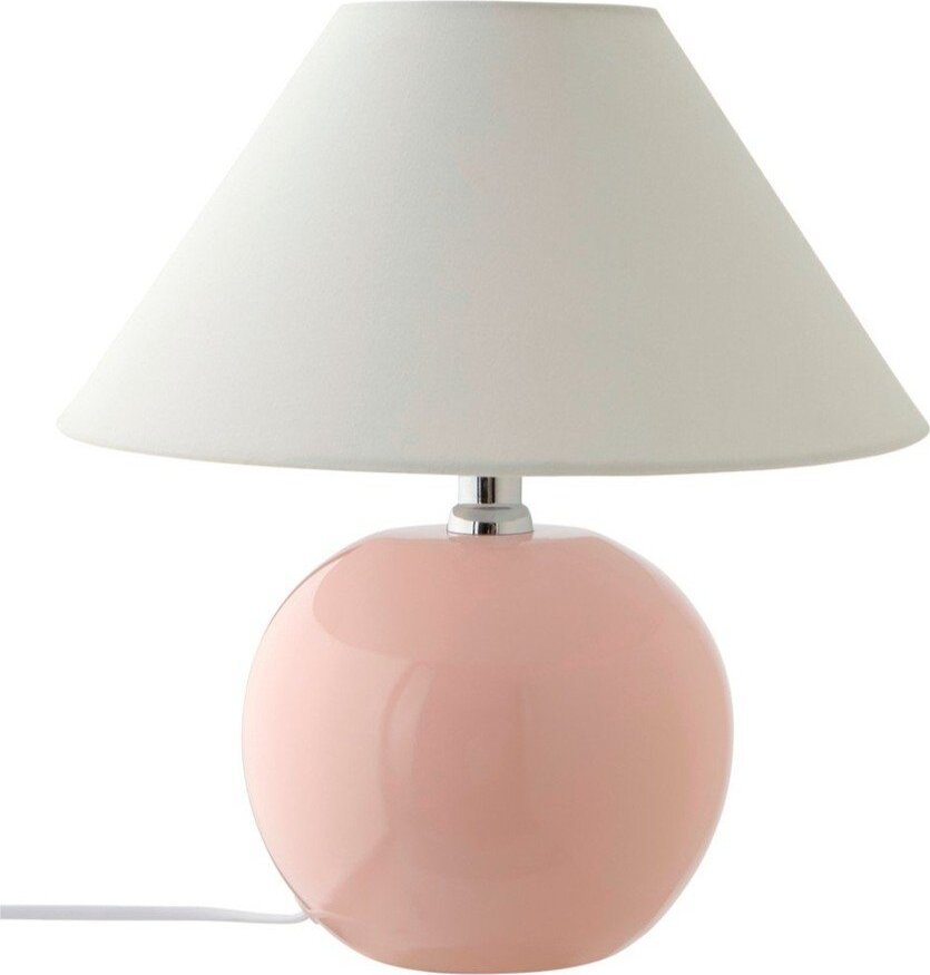 Světle růžová/krémová keramická stolní lampa (výška 29 cm) Karamell – Jotex Jotex