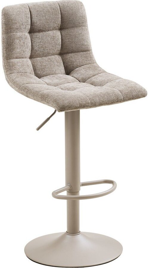 Světle šedé čalouněné barové židle v sadě 2 ks s nastavitelnou výškou/otočné (výška sedáku 63 cm) Middelfart – House Nordic House Nordic