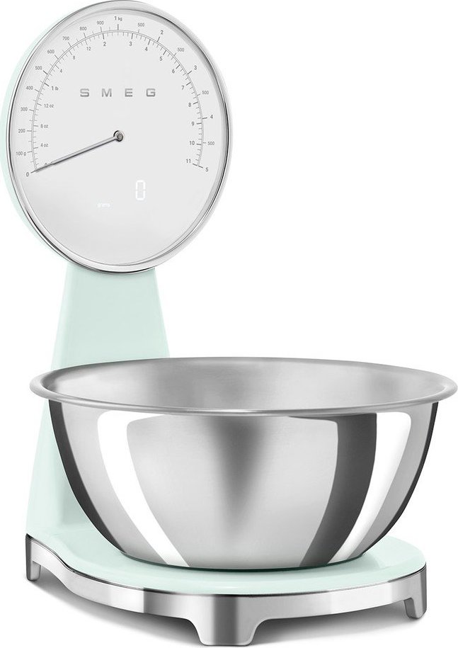 Světle zelená plastová digitální kuchyňská váha – SMEG SMEG
