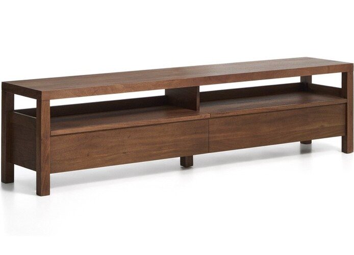 TV stolek v dekoru akácie v tmavě přírodní barvě 200x50x40 cm Norani – Kave Home Kave Home