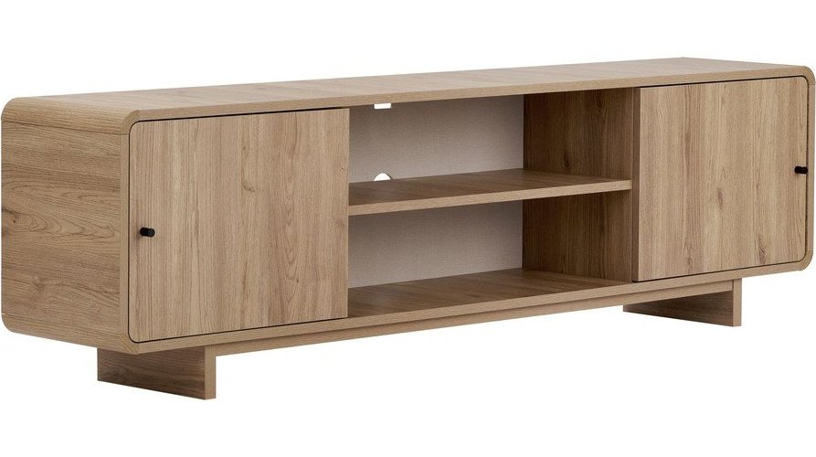 TV stolek v dekoru dubu ve světle přírodní barvě 180x52x34 cm Mirel – Nordure Nordure