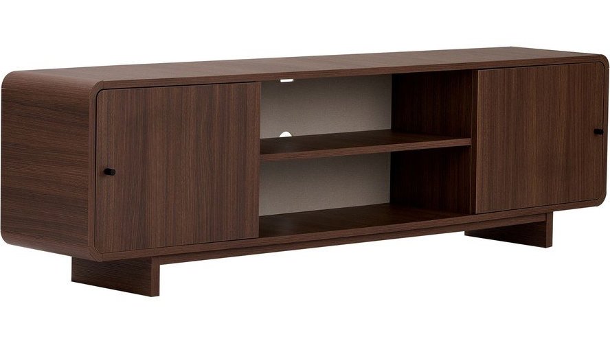 TV stolek v dekoru ořechu v tmavě přírodní barvě 180x52x34 cm Mirel – Nordure Nordure