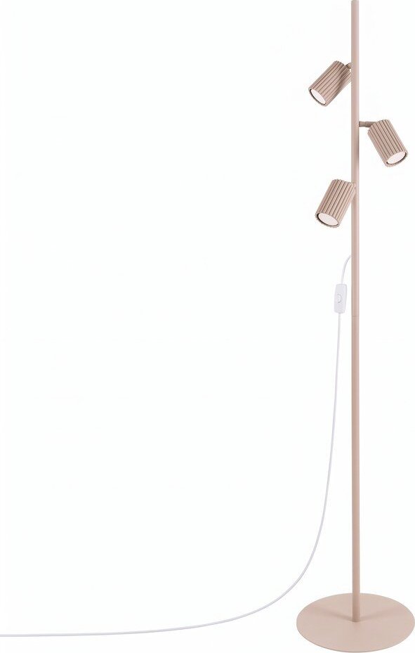 Taupe hliníková stojací lampa s ohybatelnou konstrukcí (výška 155 cm) Gleam – Sollux Sollux