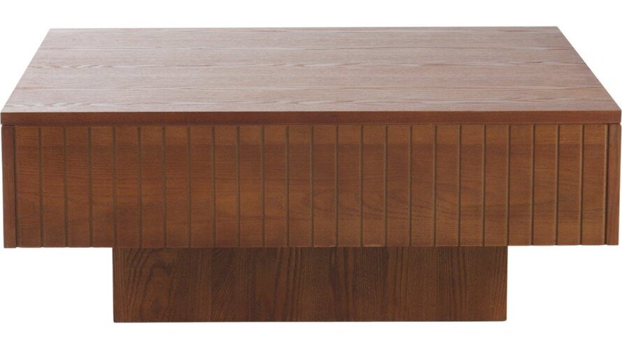 Tmavě hnědý konferenční stolek z MDF 90x90 cm Furuvik – Jotex Jotex