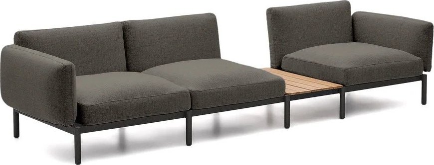 Tmavě šedá čalouněná zahradní pohovka Sorells – Kave Home Kave Home