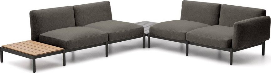 Tmavě šedá čalouněná zahradní pohovka (do L) Sorells – Kave Home Kave Home