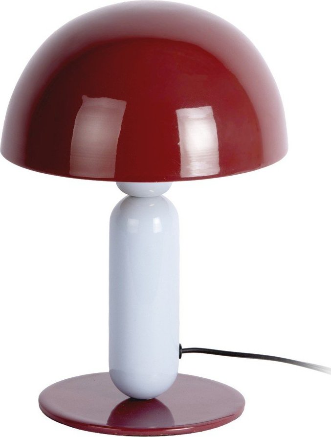 Vínová/světle modrá kovová stolní lampa (výška 30 cm) Firenze round – Leitmotiv Leitmotiv
