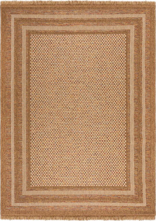 Vnitřní a venkovní koberec v přírodní barvě 160x230 cm Layla Border – Flair Rugs Flair Rugs