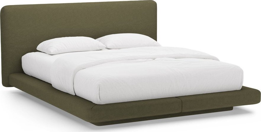 Zelená čalouněná dvoulůžková postel 180x200 cm Linea – Micadoni Micadoni