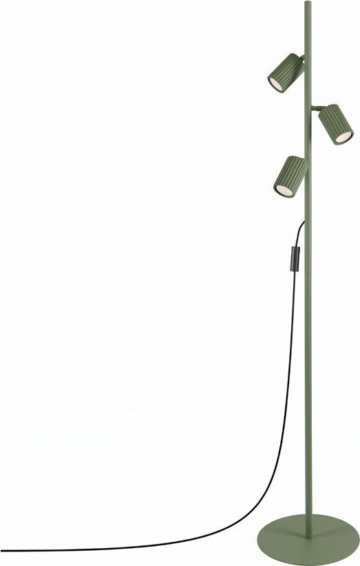 Zelená hliníková stojací lampa s ohybatelnou konstrukcí (výška 155 cm) Gleam – Sollux Sollux