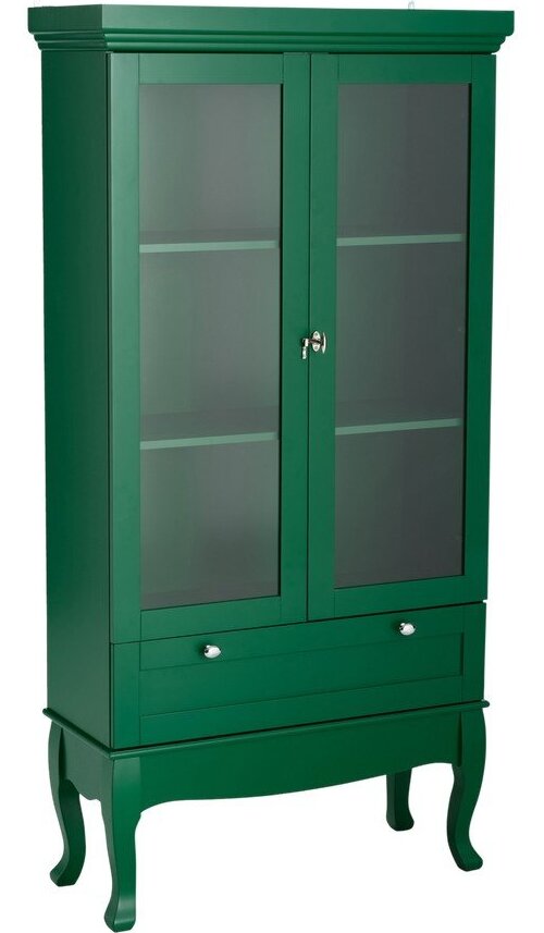 Zelená závěsná vitrína z MDF 85x170