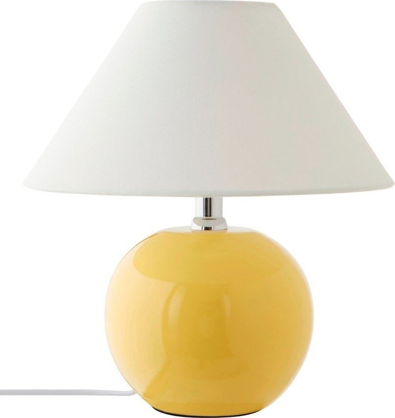 Žlutá/krémová keramická stolní lampa (výška 29 cm) Karamell – Jotex Jotex