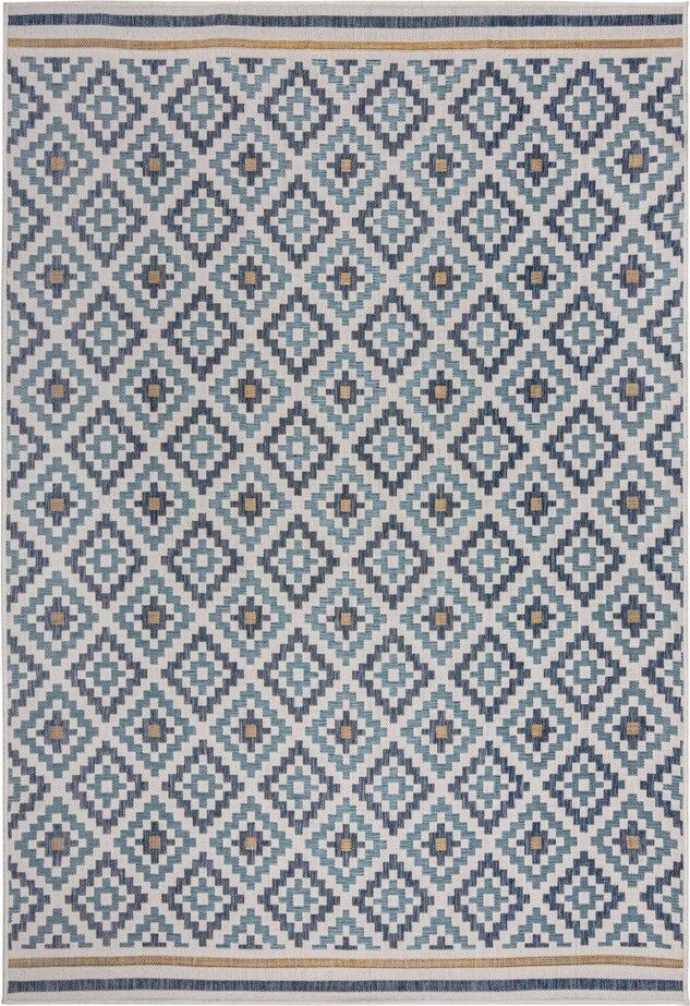 Žluto-modrý vnitřní a venkovní koberec 120x170 cm Zia Trellis – Flair Rugs Flair Rugs